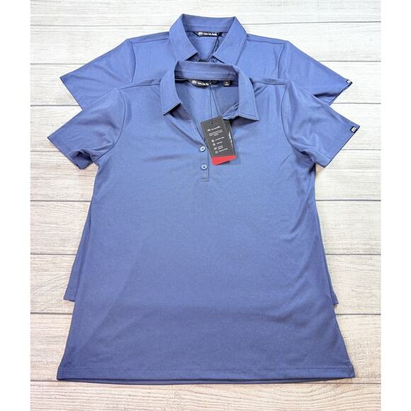 Travis Mathew Tops - Travis Matthew Women’s Lot Of 2 Performance Lightweight Polos Blue Size M